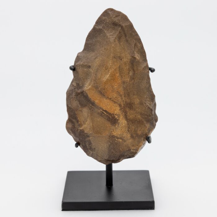 Biface / hand axe, around 250-600k years old, collection Robert Matthees (image credit: Nico Babilon, 2023)